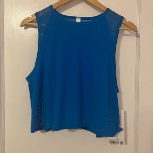 Lululemon cropped sculpture tank 10 poolside blue NWT